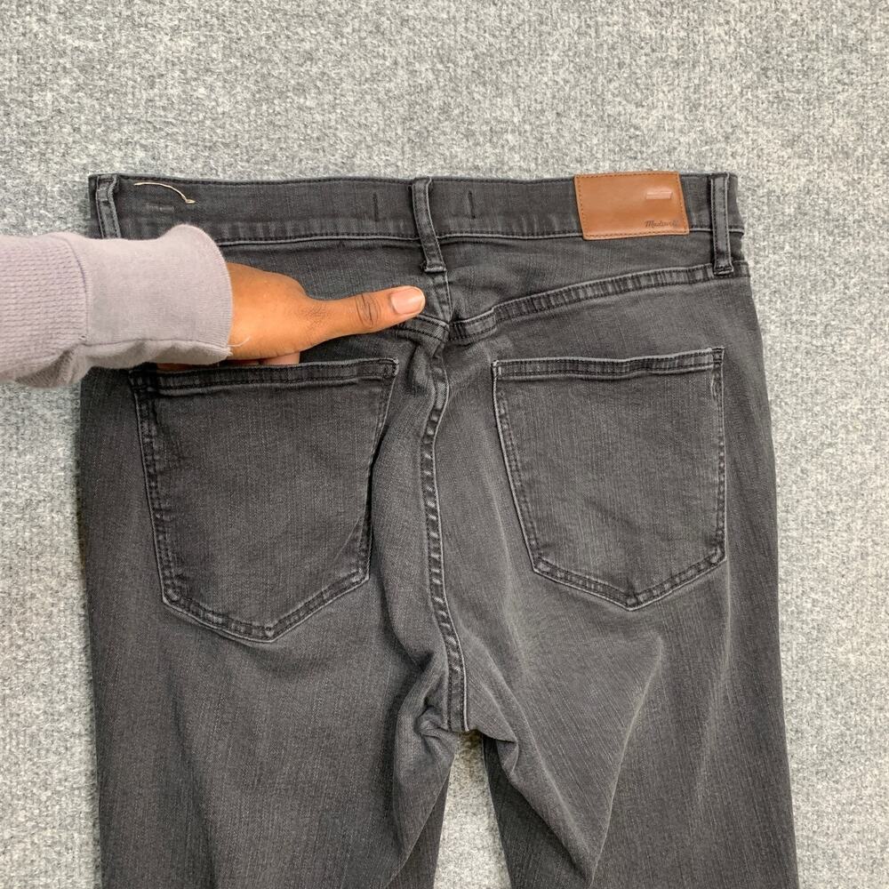 Madewell Jeans Womens 28 Gray Denim High Rise Skinny Distressed Busted Knee - Picture 6 of 11